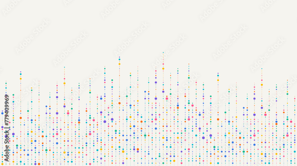 Poster big data visualization. social network, financial analysis of complex databases. data mining. vector