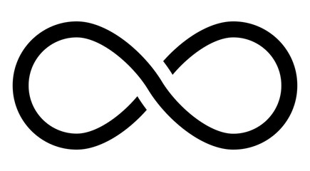 Infinity symbol isolated on white background - obrazy, fototapety, plakaty