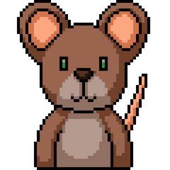 pixel art of rat sit front - 779410715