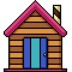 pixel art of sweet colorful house - 779410718
