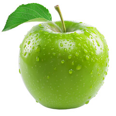 fresh green apple isolated for a transparent white background