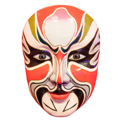 chinese opera mask isolated on a white background