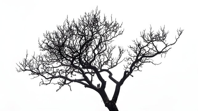 Dried tree on isolate white background