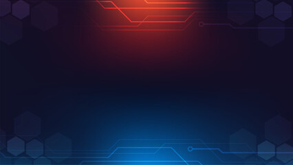 Red Blue Digital technology background. Futuristic background for various design projects such as websites, presentations, print materials, social media posts