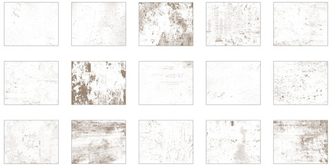 Collection of urban grungy textures. Dirty and distressed paint on old wall. Grunge textures set.