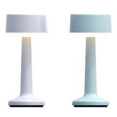 table lamp isolated on white background, room lamp, 3D illustration, cg render - 779414951