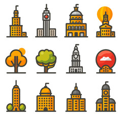 Obraz premium set of buildings