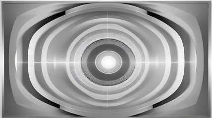 Illustration Black and White abstract background with circles , minimalist abstract background for wallpaper, vector art, series of concentric circles gradually fading towards centre 