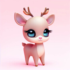 3D  forest lion with beautiful colors and white background. with Generative AI technology	