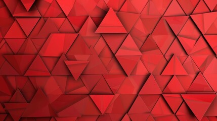 Red geometric abstract background with triangular shapes