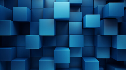 background,  3d blue cubes wall., Backdrop, wallpaper,