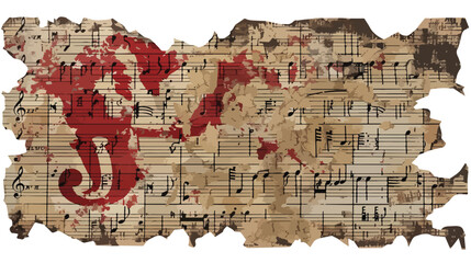 Music Notation Mosaic for Masovian Voivodeship Map 