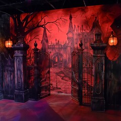 Enter a realm of terror with a random horror backdrop setting the stage