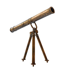 Telescope isolated on white background