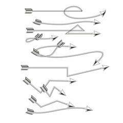 set of hand drawn arrows