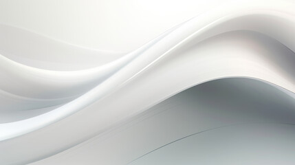 Abstract white 3D wavy background.