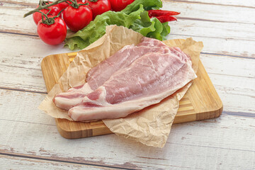 Raw pork steak for grill