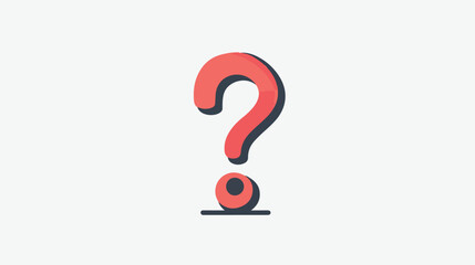 Question mark web icon on white background flat vector