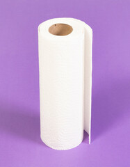 White kitchen paper isolated on purple background - 779426148