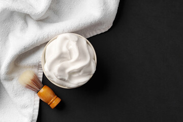 Traditional Wet Shaving Gear Arranged on a Dark Background With Morning Light
