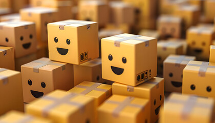 Picture the package emoji symbolizing deliveries shipments and online shopping frequently use Generative AI - obrazy, fototapety, plakaty
