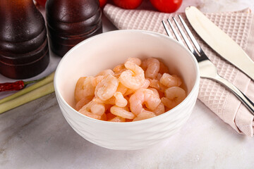 Cocktail prawns in the bowl