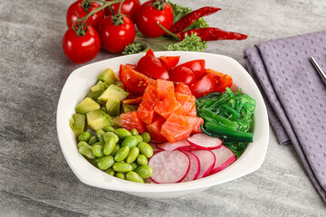 Hawaian cuisine - Poke with salmon