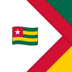 Togo Flag Abstract Background Design Template. Togo Independence Day Banner Social Media Post. Togo Cartoon
