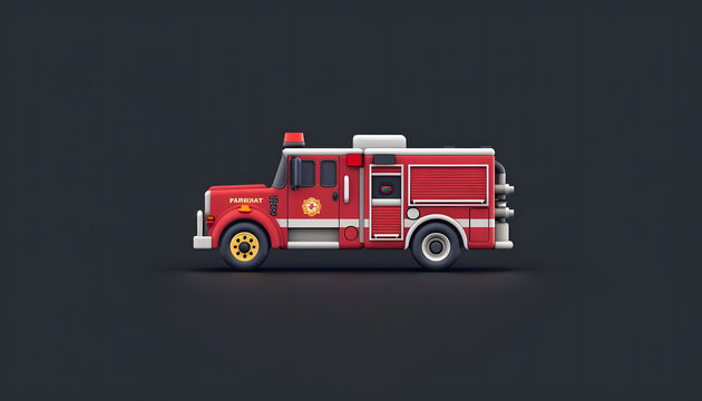 Picture the fire truck emoji symbolizing emergency response or firefighting services ar7 4 v6 Generative AI