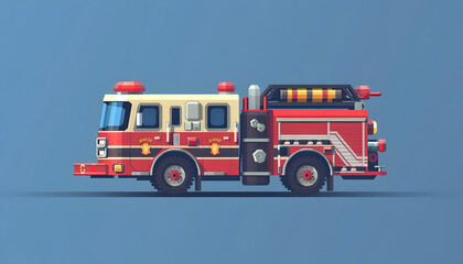 Fototapeta na wymiar Picture the fire truck emoji symbolizing emergency response or firefighting services ar7 4 v6 Generative AI