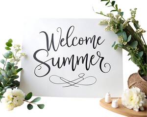 welcome summer lettering