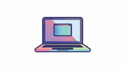 Laptop line vector icon thin laptop computer for website
