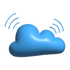 Cloud Wifi Icon. 3d Cloud Icon. Created For Mobile, Web, Decor, Print Products, Application. Perfect for web design, banner and presentation. Vector illustration.