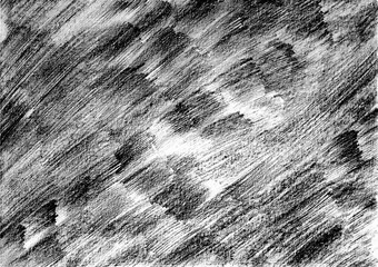 Abstract background filled with strokes of pencils. Black and different shades of gray colors. Gradient. Diagonal strokes. White background.