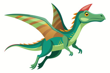 Dinosaur fly vector image white background