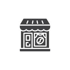 Storefront of a coffee shop vector icon