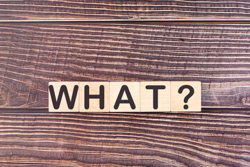 WHAT word made with wood building blocks
