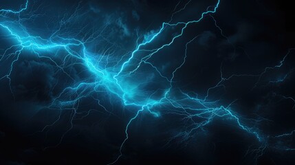 Flash of lightning on dark background