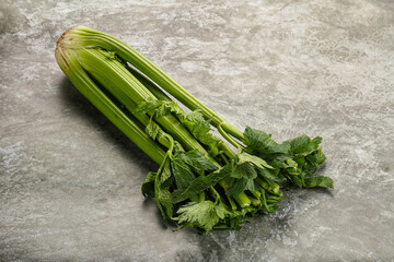Vegan cuisine - celery stems with leaf