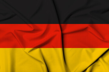 Beautifully waving and striped Germany flag, flag background texture with vibrant colors and fabric background