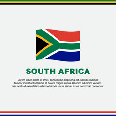 South Africa Flag Background Design Template. South Africa Independence Day Banner Social Media Post. South Africa Design