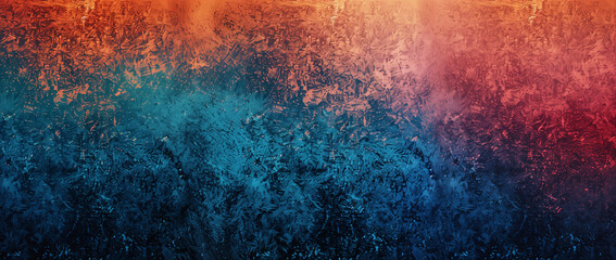 Abstract Red to Blue Textured Gradient Background. Textured gradient background shifting from warm red to cool blue, creating an artistic and dramatic backdrop. - obrazy, fototapety, plakaty