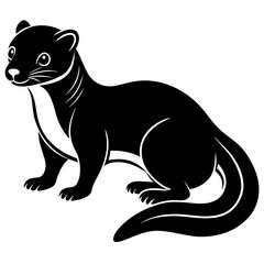 Mongoose with baby, black Mongoose silhouette vector illustration,icon,svg,animal characters,Holiday t shirt,Hand drawn trendy Vector illustration,kangaroo on black background