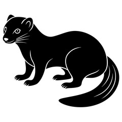 Mongoose with baby, black Mongoose silhouette vector illustration,icon,svg,animal characters,Holiday t shirt,Hand drawn trendy Vector illustration,kangaroo on black background