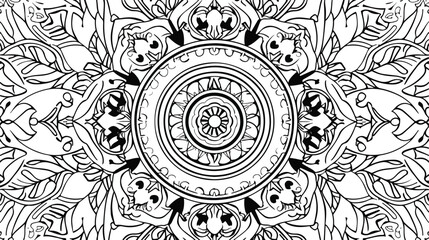Mandala. Ethnic decorative elements. Hand drawn background