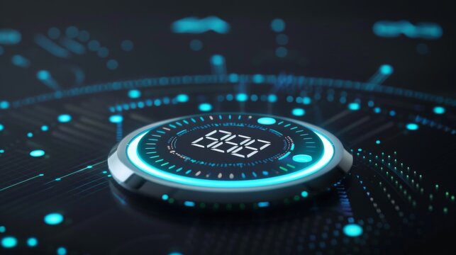 Abstract digital timer high tech display - Powered by Adobe