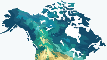 Map of alaska icon vector illustration design flat vector