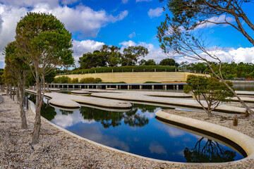 Beautiful landscapes at Royal Botanic Gardens Cranbourne, Melbourne, Australia
