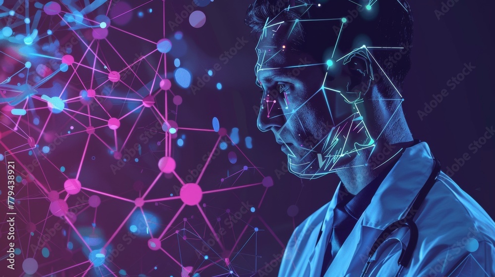 Aufkleber using ai algorithms to improve diagnostic accuracy ai generated illustration