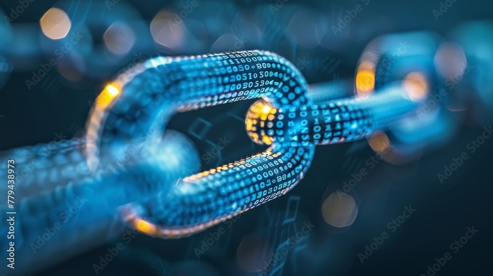Aufkleber using blockchain technology for secure health data management ai generated illustration